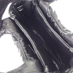 Prada Padded Mini Handbag Leather Black Silver — view 9