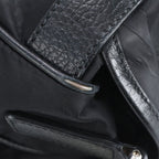 Gucci GG Nylon Leather Shoulder Bag Crossbody Messenger Black — view 9