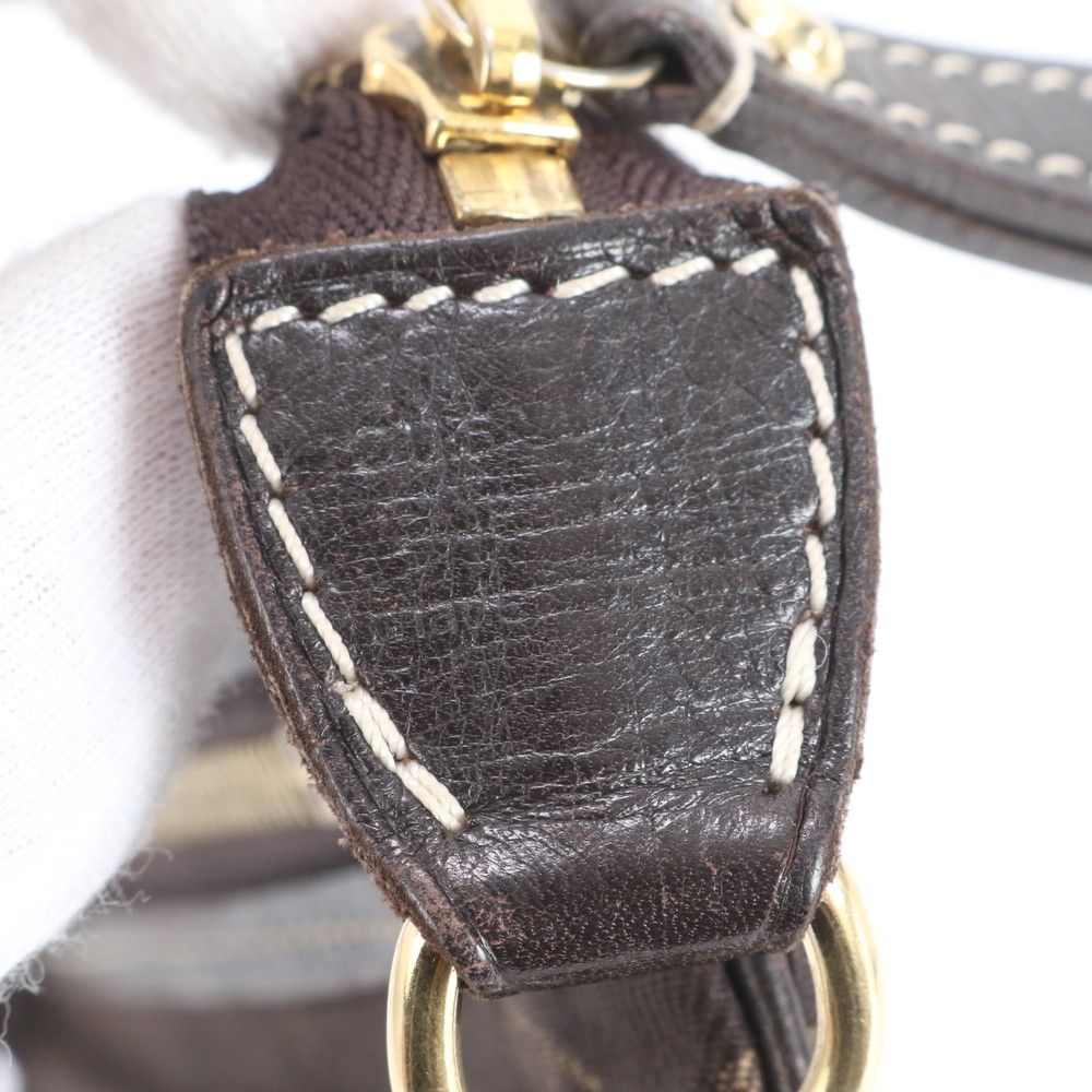 Louis Vuitton Monogram Mini Lin Pochette Ebene Pouch — view 7