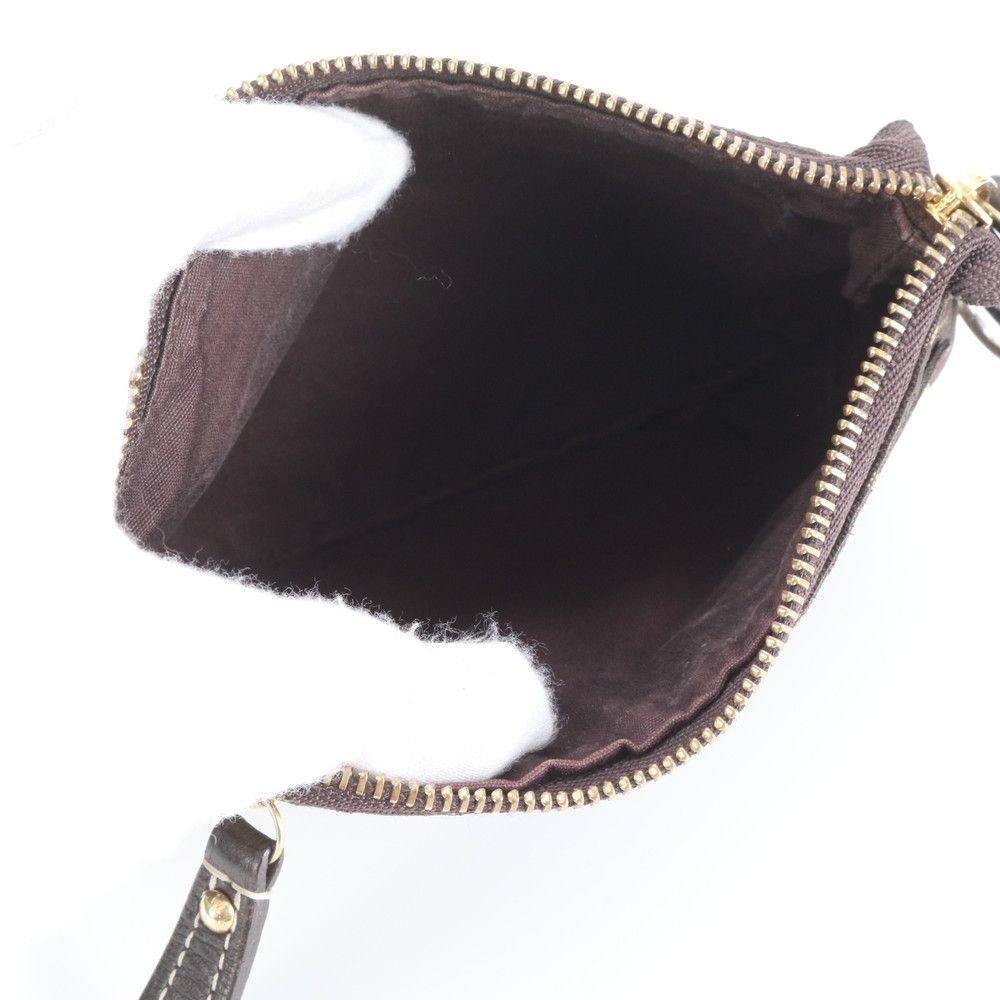 Louis Vuitton Monogram Mini Lin Pochette Ebene Pouch — view 6