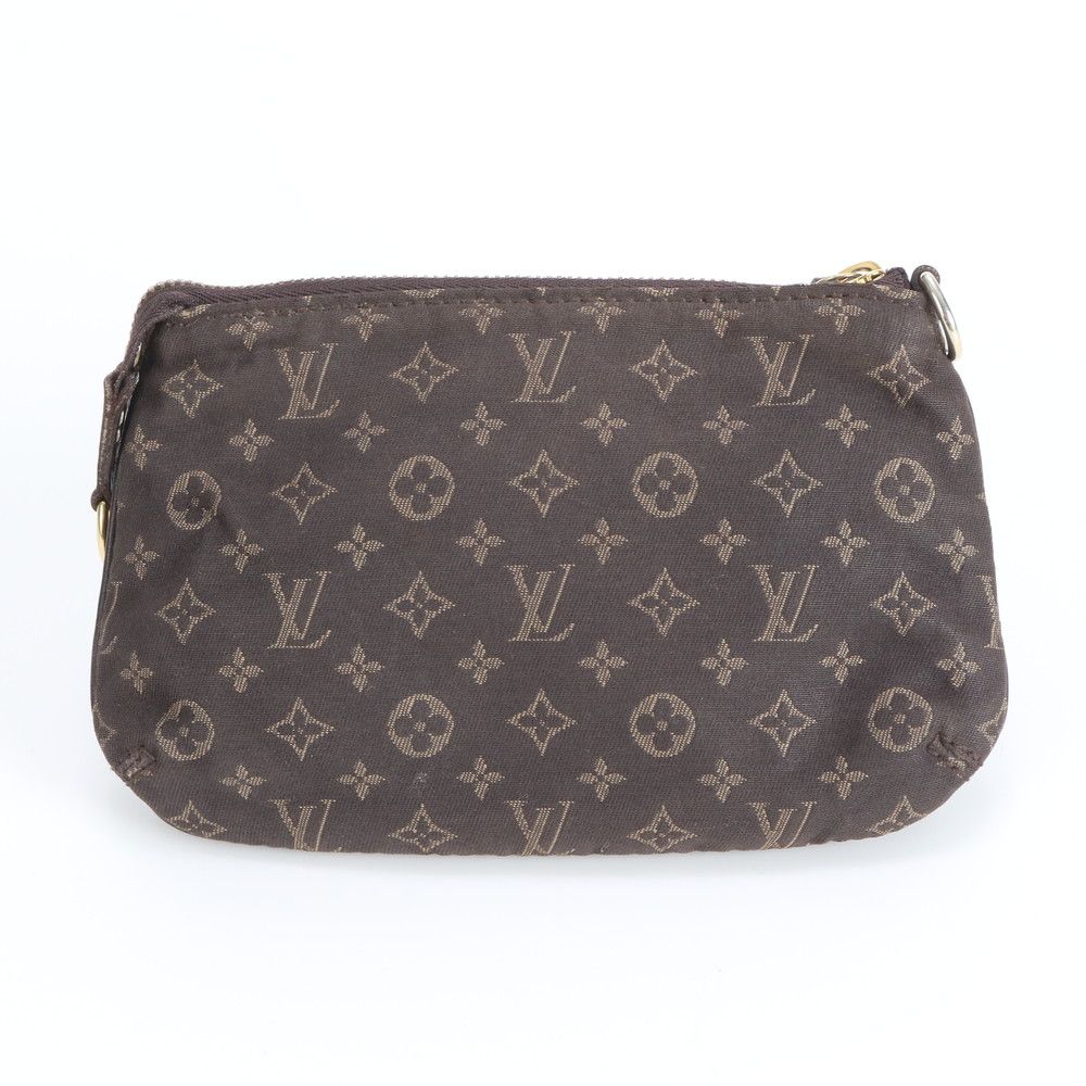 Louis Vuitton Monogram Mini Lin Pochette Ebene Pouch — view 2