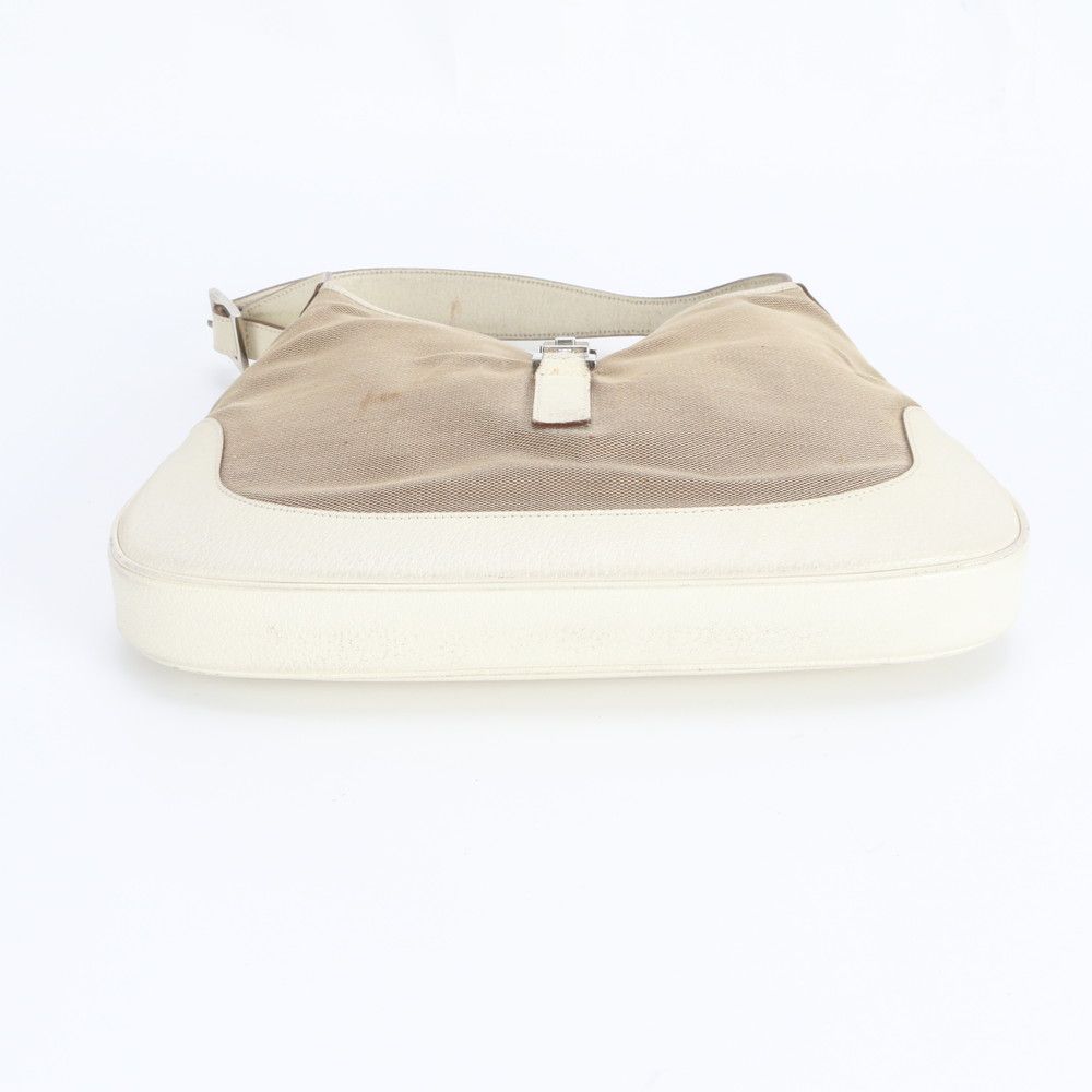 Gucci Jackie 001 Leather Canvas Shoulder Bag Tote — view 6