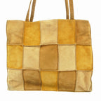 Chanel Chocolate Suede Patchwork Tote Beige — view 3