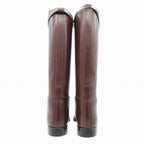 Hermes Kelly Long Boots Shoes Silver Mocha Botte L Veau Velour Moka — view 4