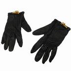 Hermes Leather Gloves Kelly Cadena 7 Black Gold — view 3