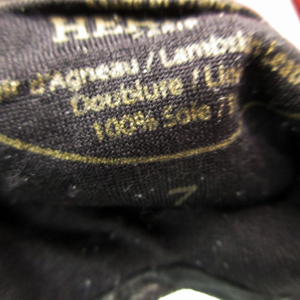 Hermes Leather Gloves Kelly Cadena 7 Black Gold — view 6