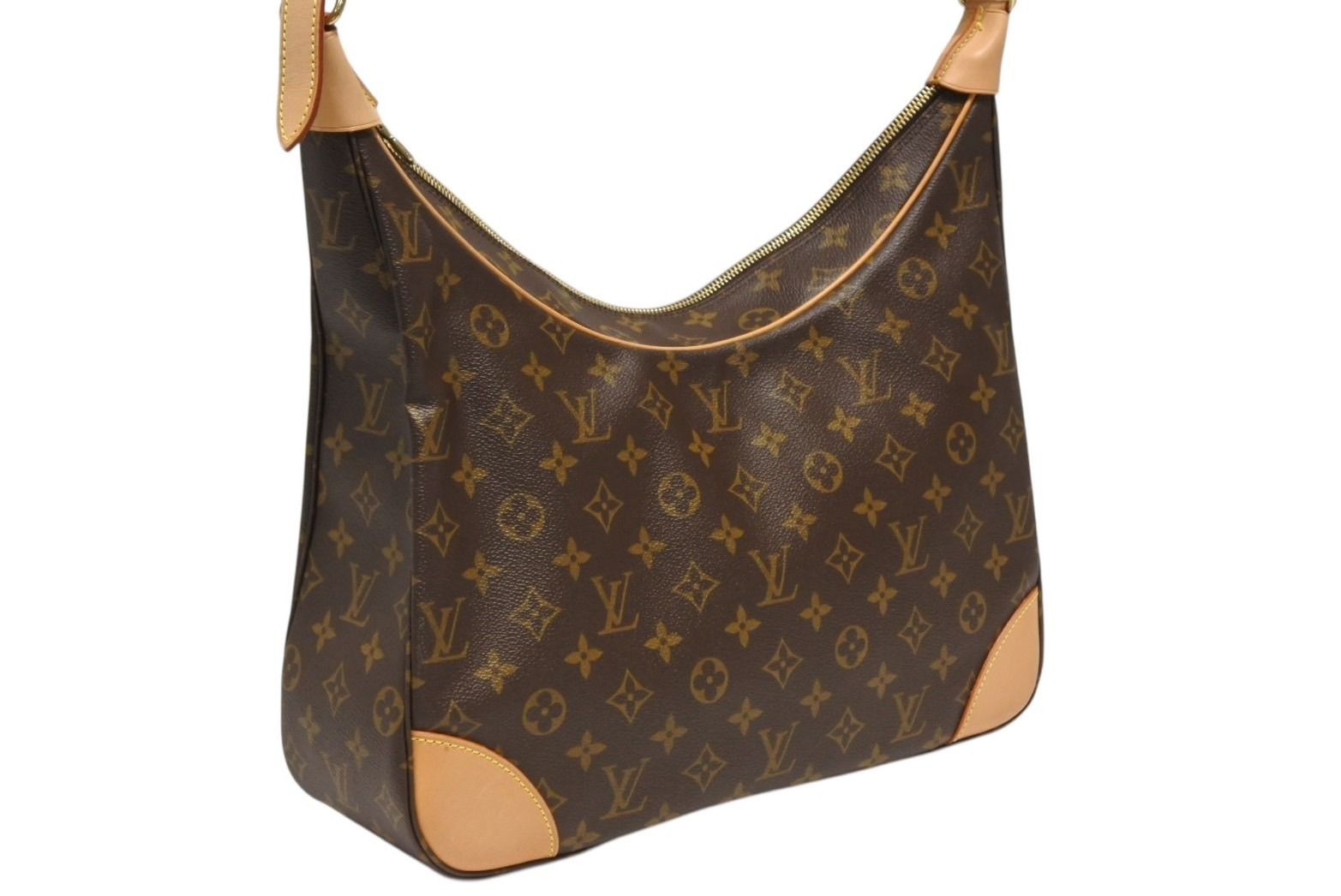 Louis Vuitton Boulogne 35 Shoulder Bag Vachetta Leather Brown Gold 4 — view 4