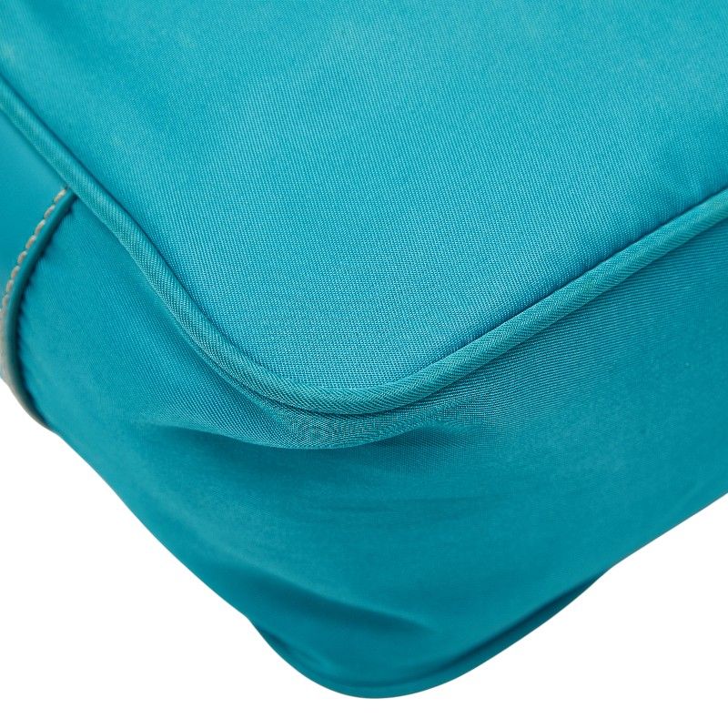 Prada Turquoise Blue Nylon Shoulder Bag — view 7