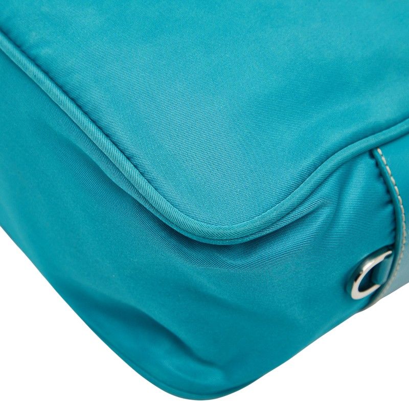 Prada Turquoise Blue Nylon Shoulder Bag — view 5
