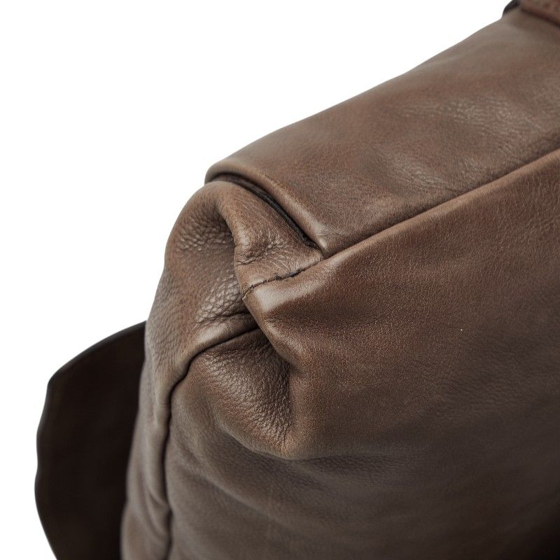 Prada Logo Crossbody Shoulder Bag Brown Leather — view 5