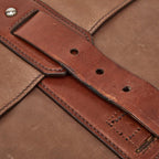 Prada Logo Crossbody Shoulder Bag Brown Leather — view 6