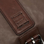 Prada Logo Crossbody Shoulder Bag Brown Leather — view 8