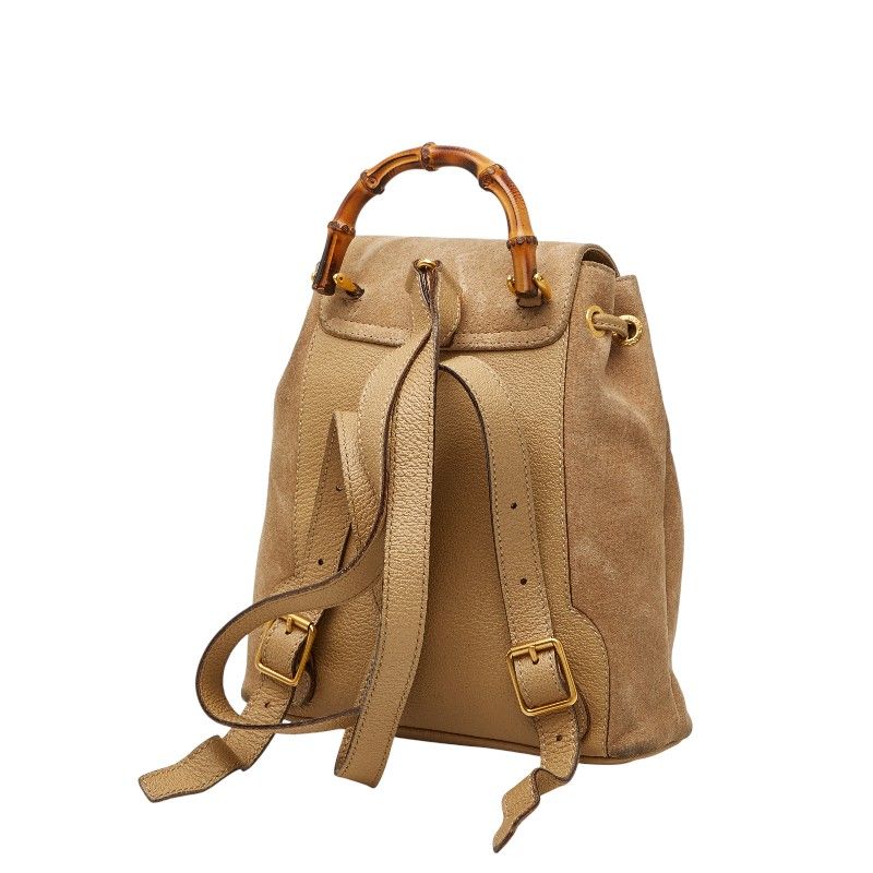 Gucci Bamboo Mini Backpack 003 Brown Leather — view 2