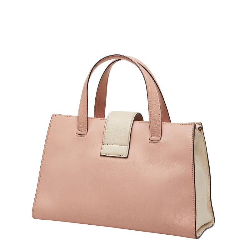 Gucci Bamboo Pearl 2-Way Shoulder Bag Pink Ivory Leather — view 2