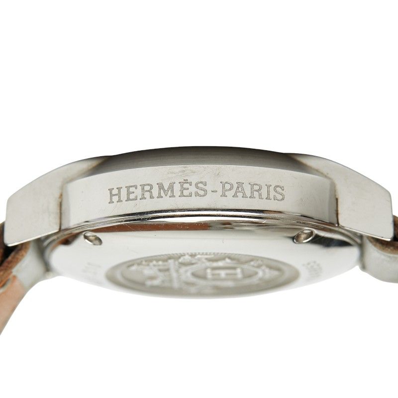 Hermes Nomade Silver Gray Stainless Steel Leather Shoulder Bag — view 6