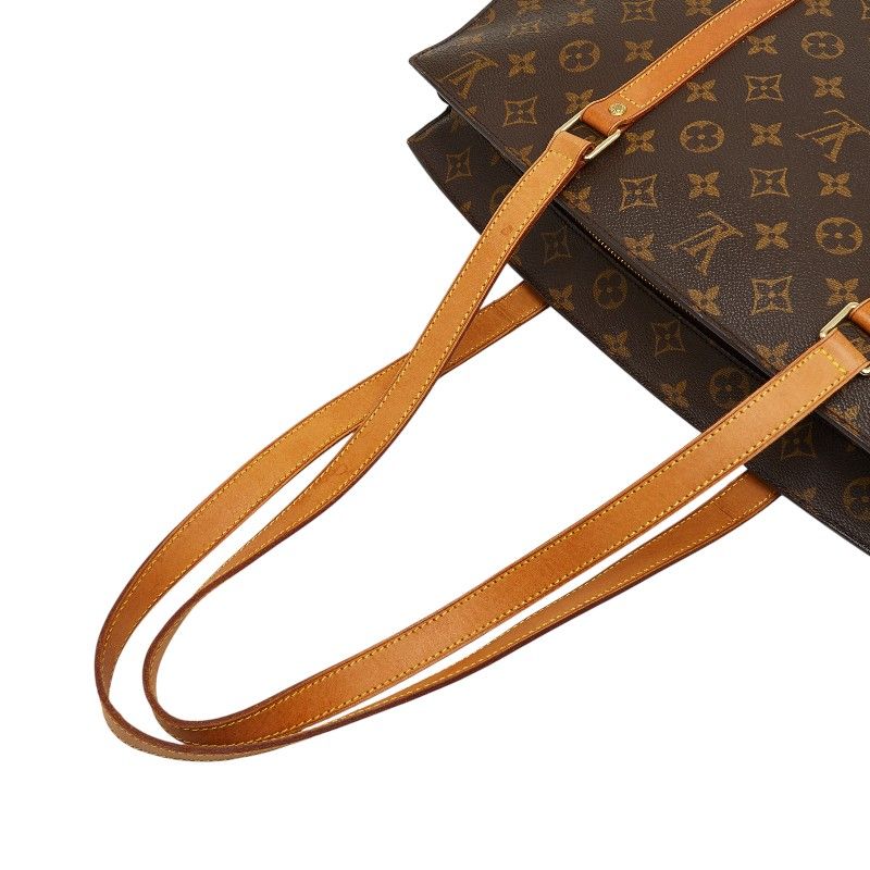 Louis Vuitton Monogram Babylon Brown Leather Tote — view 9