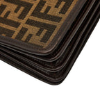 Fendi Zucca Brown Canvas Leather Shoulder Bag — view 7