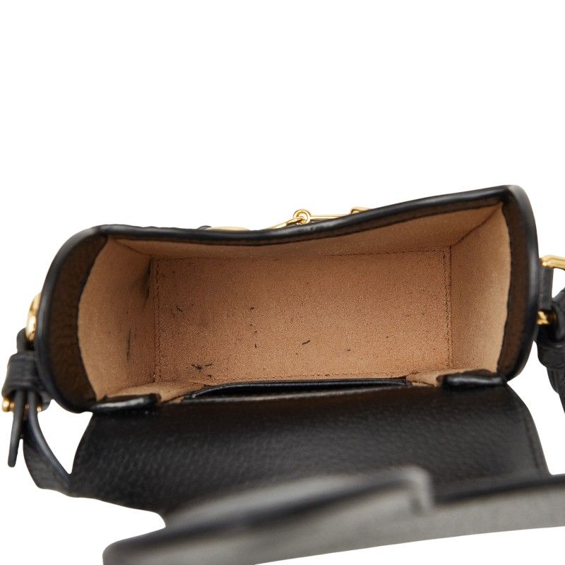 Gucci Horsebit Black Leather Shoulder Bag — view 7