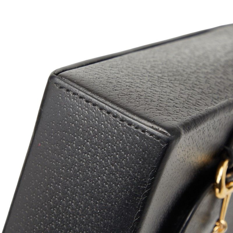 Gucci Horsebit Black Leather Shoulder Bag — view 4