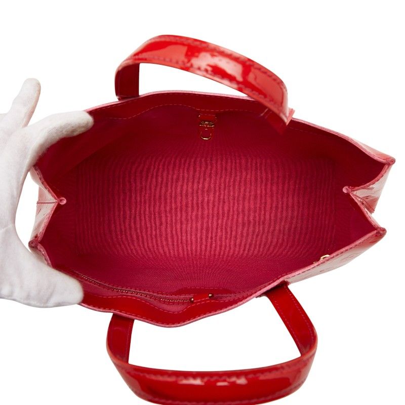 Louis Vuitton Monogram Vernis Wilshire PM Pomme D'amour Red Patent Handbag — view 9
