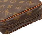 Louis Vuitton Monogram Danube Crossbody Shoulder Bag Brown Leather — view 6