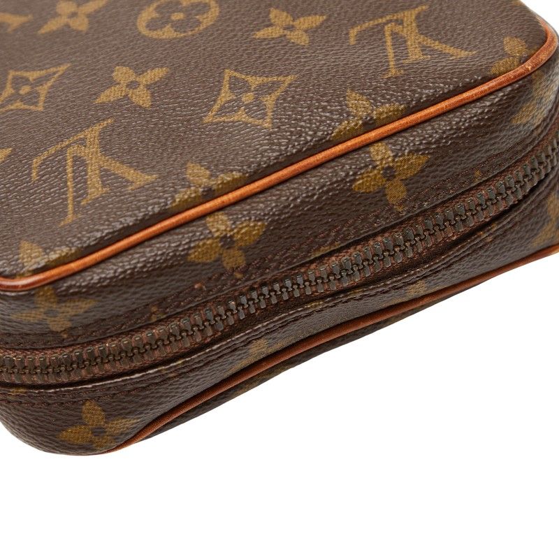 Louis Vuitton Monogram Danube Crossbody Shoulder Bag Brown Leather — view 6