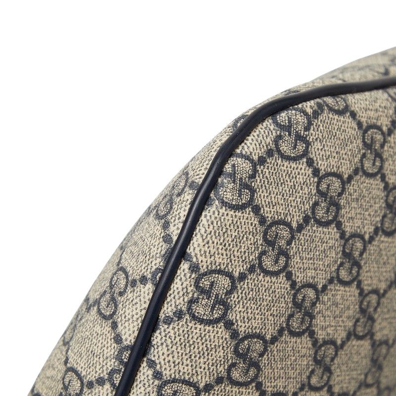 Gucci GG Supreme Belt Bag Beige Navy Leather — view 6