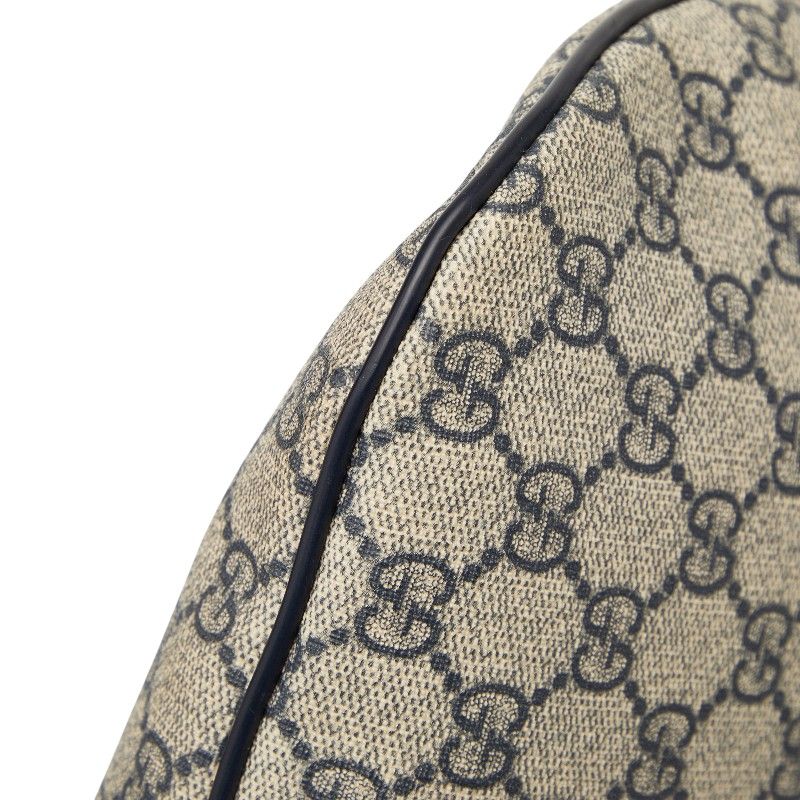Gucci GG Supreme Belt Bag Beige Navy Leather — view 7