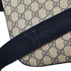 Gucci GG Supreme Belt Bag Beige Navy Leather — view 4