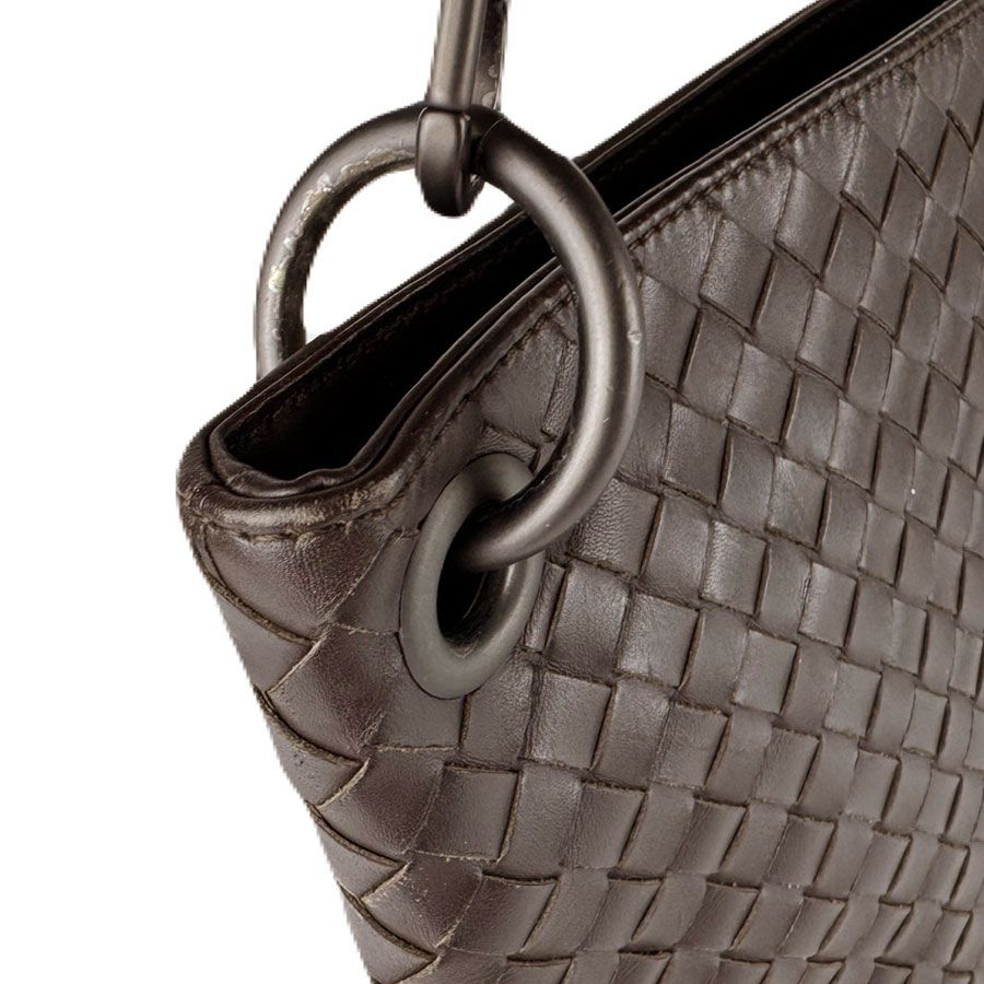 Bottega Veneta Shoulder Bag Leather Black Brown X — view 7