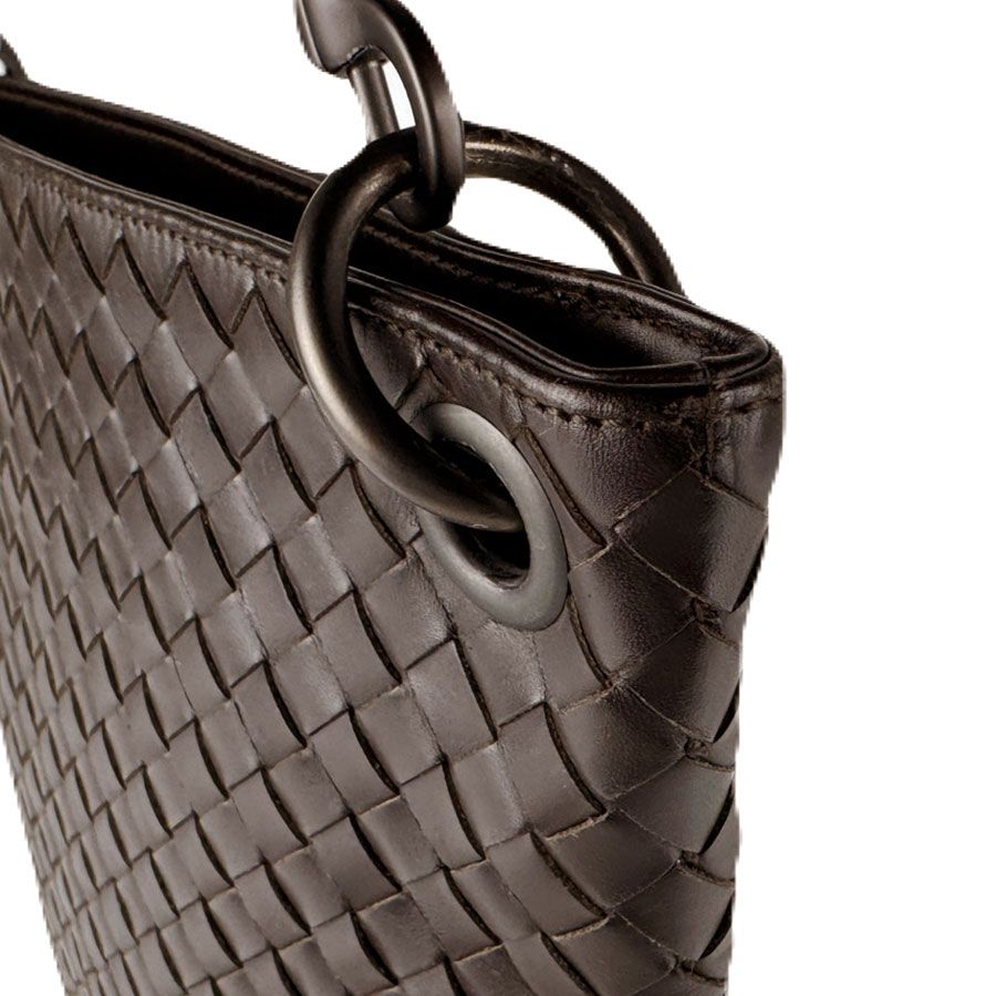 Bottega Veneta Shoulder Bag Leather Black Brown X — view 8