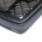 Chanel Shoulder Bag Frill Quilted Gold — view 6