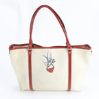 Gucci GG Supreme Tattoo Heart Leather Tote Shoulder Off-white X Red — view 3