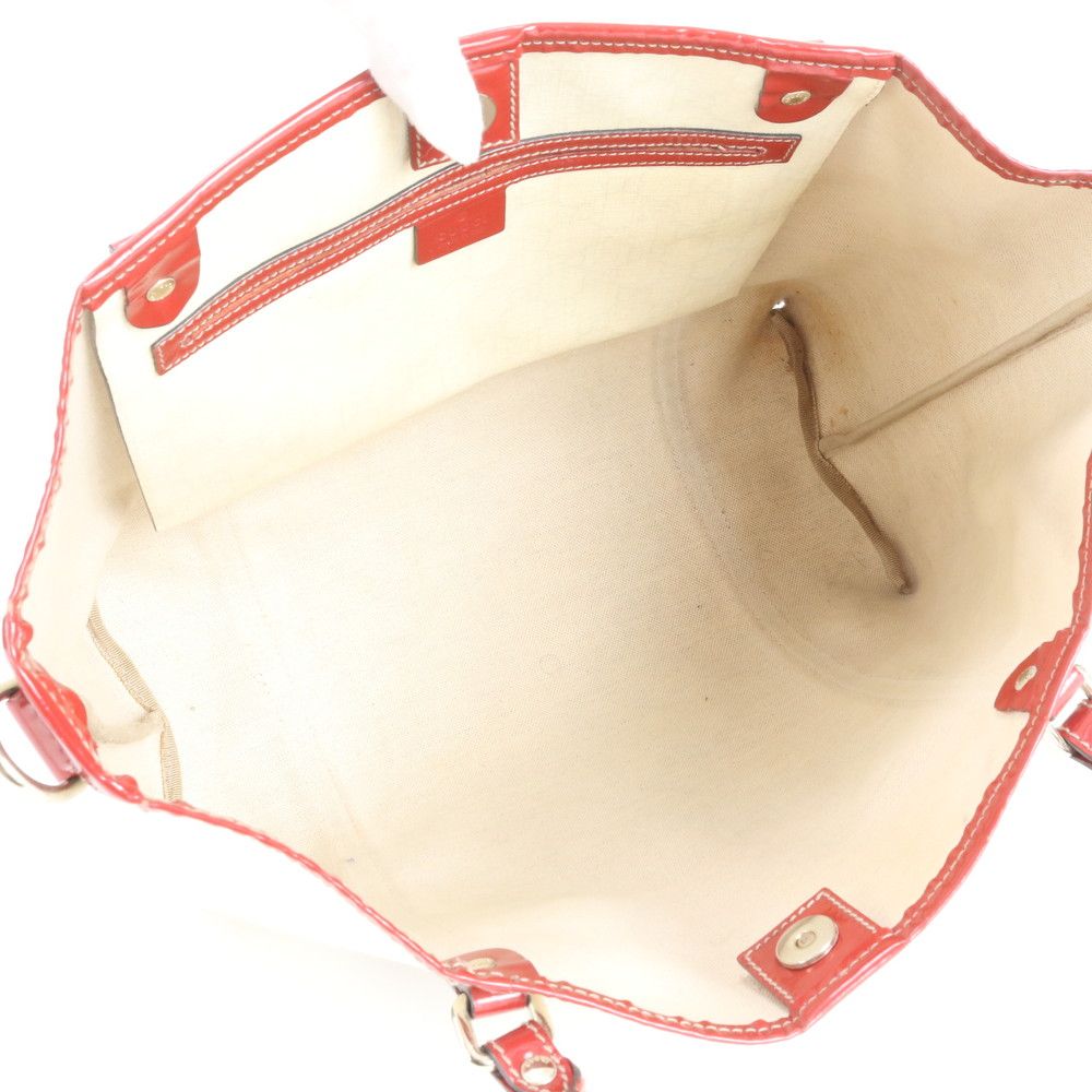 Gucci GG Supreme Tattoo Heart Leather Tote Shoulder Off-white X Red — view 7