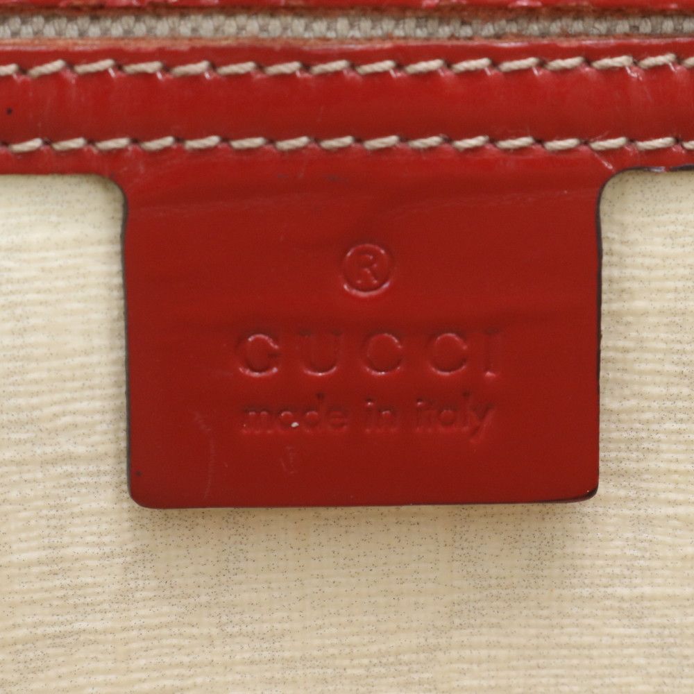 Gucci GG Supreme Tattoo Heart Leather Tote Shoulder Off-white X Red — view 9