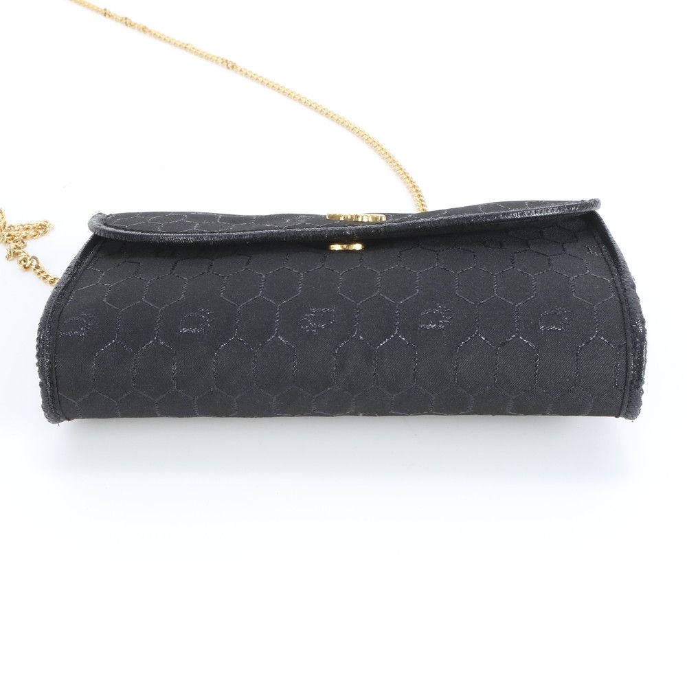 Dior Honeycomb Pattern Chain Leather Nylon Shoulder Bag — view 6