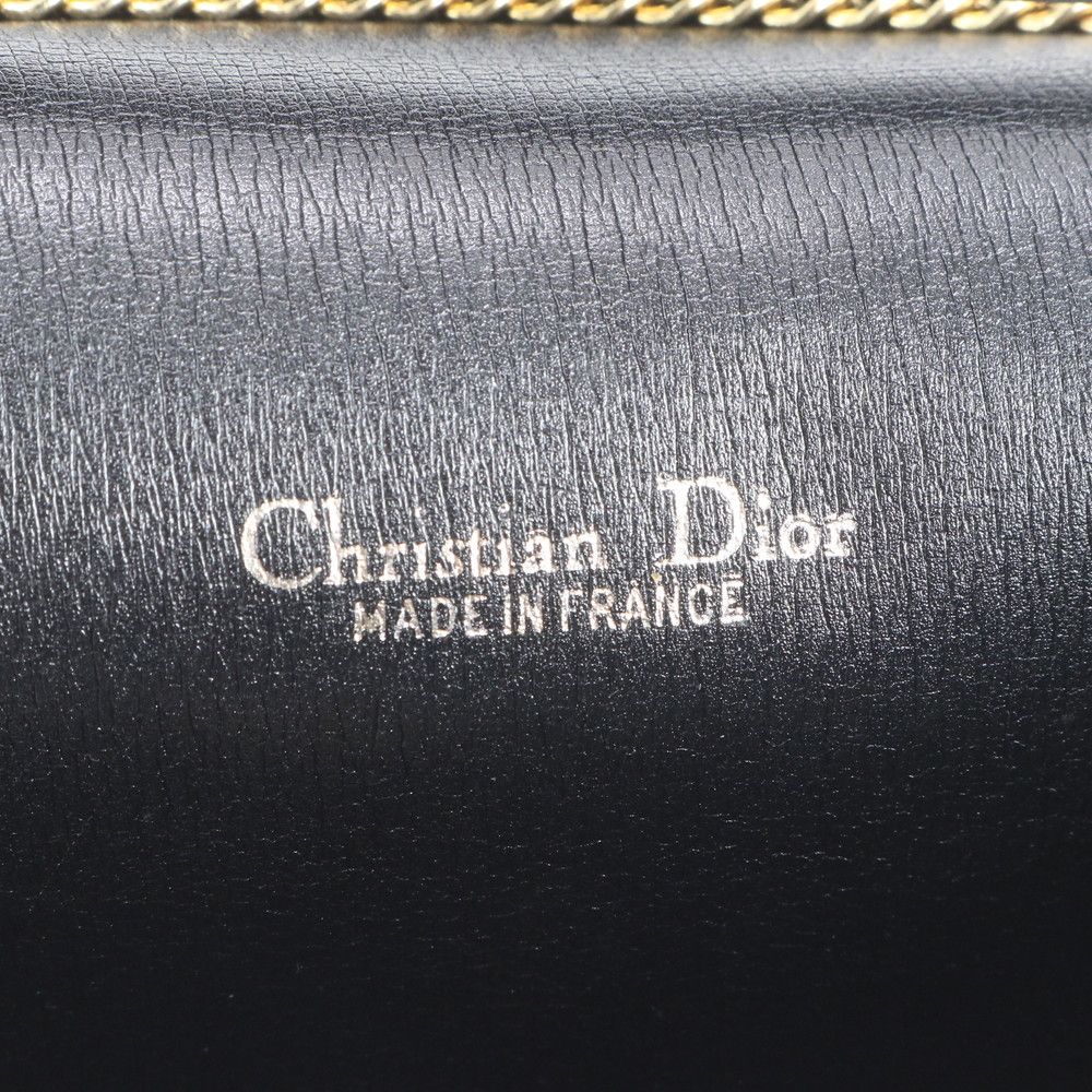 Dior Honeycomb Pattern Chain Leather Nylon Shoulder Bag — view 8
