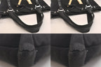 Saint Laurent Shoulder Tote Bag Canvas Leather Black — view 7