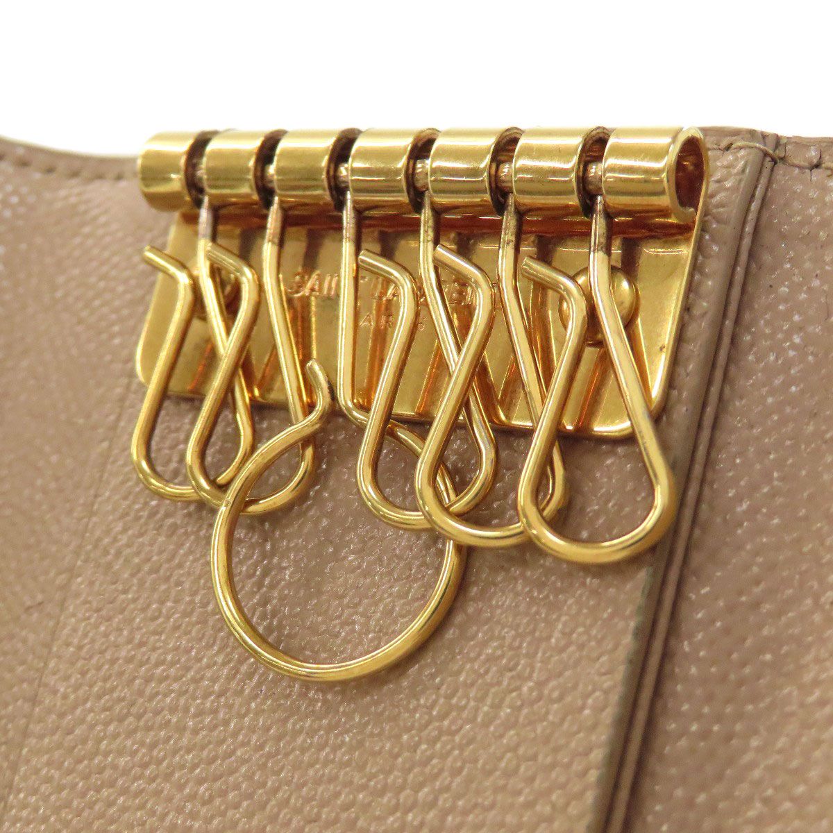Saint Laurent Logo Key Case Leather Holder — view 5