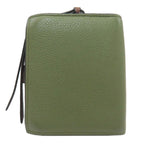 Loewe Vertical Bifold Wallet Leather Green X Brown — view 2