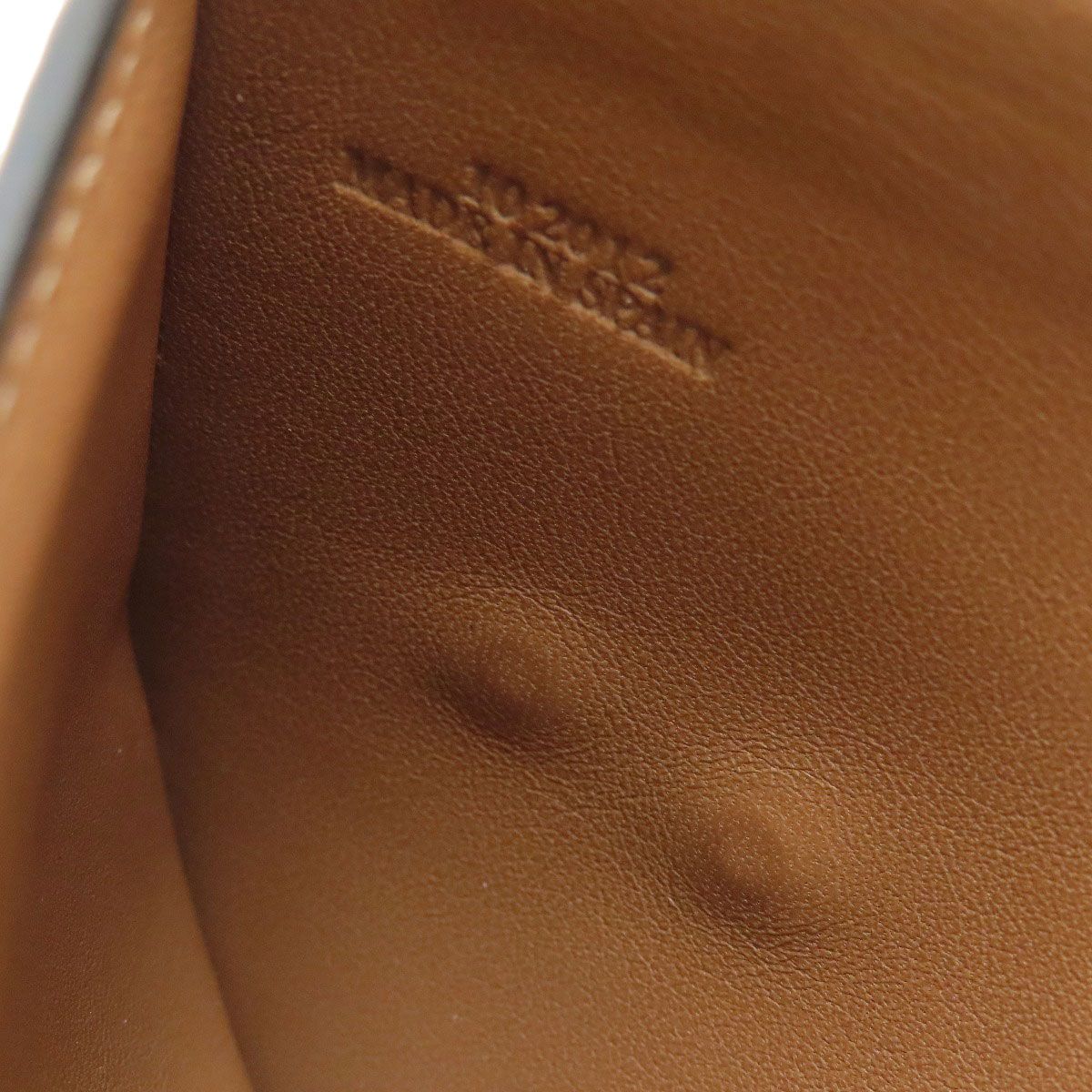 Loewe Vertical Bifold Wallet Leather Green X Brown — view 8