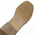 Hermes Oran Sandals Shoes Leather Black Brown Stitch Flat Mules — view 8