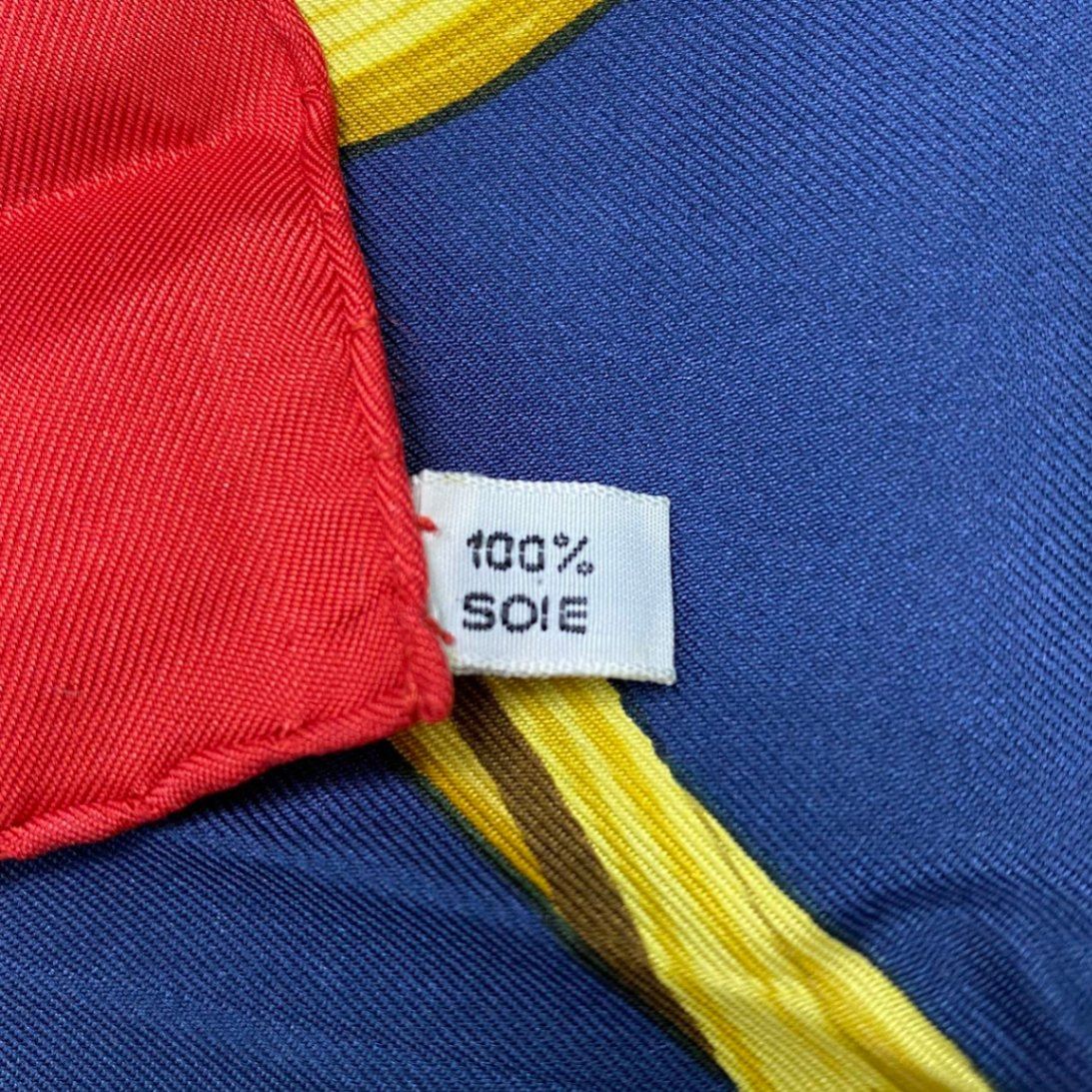 Hermes Scarf Carre 90 Silk Couronnes Crown Red — view 7