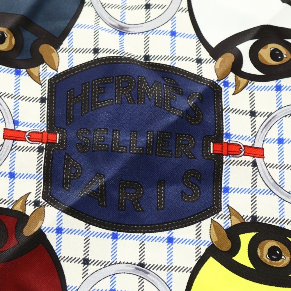 Hermes Carre Gavroche Tattersole Silk Scarf Multi — view 4