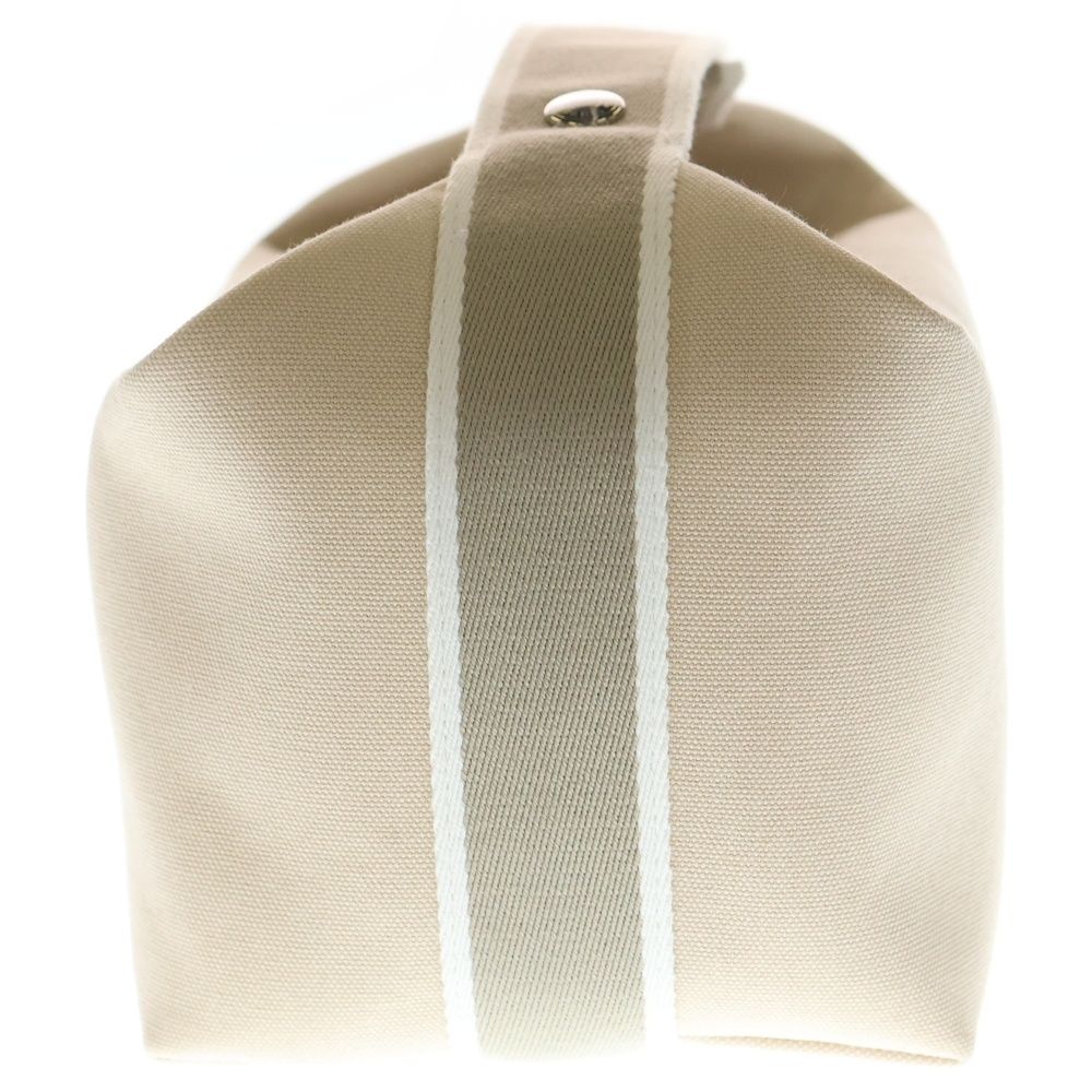 Hermes Brid-a-brac GM Silver Logo Button Canvas Handbag Pouch — view 3