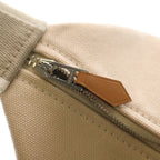 Hermes Brid-a-brac GM Silver Logo Button Canvas Handbag Pouch — view 6