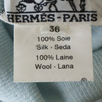 Hermes Twill Lane Plumes Turtleneck Light Blue 36 Flat — view 8