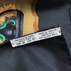 Hermes Carre 90 Azulejos Silk Large Scarf Shawl Black Yellow — view 8
