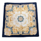 Hermes Carre 90 Azulejos Silk Large Scarf Shawl Black Yellow — view 2