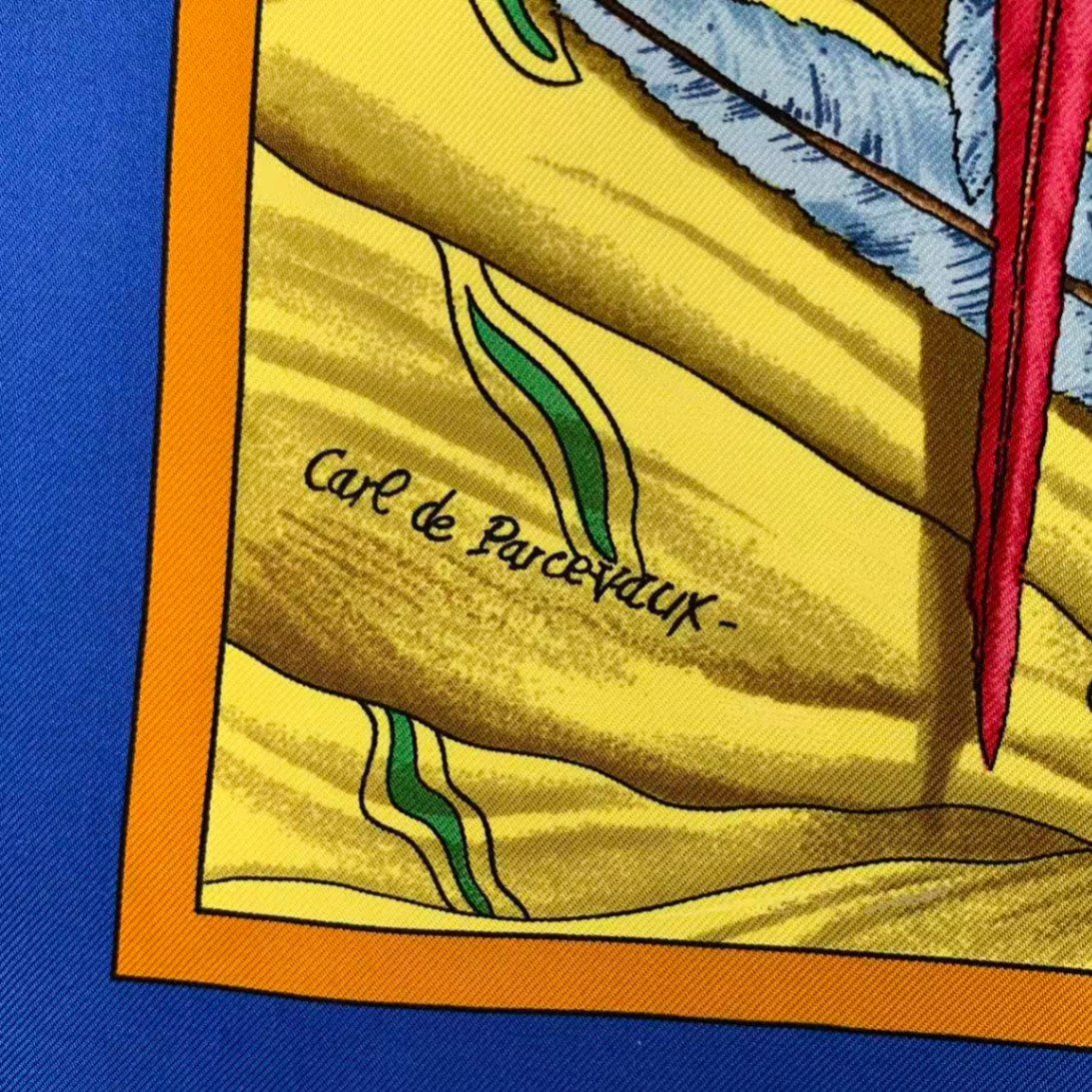 Hermes Scarf Silk Carre 90 Christophe Colomb Decouvre L'amerique 12 Octobre — view 6